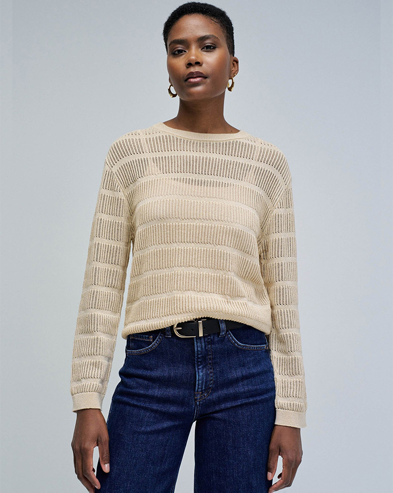 METALLIC THREADED SWEATE