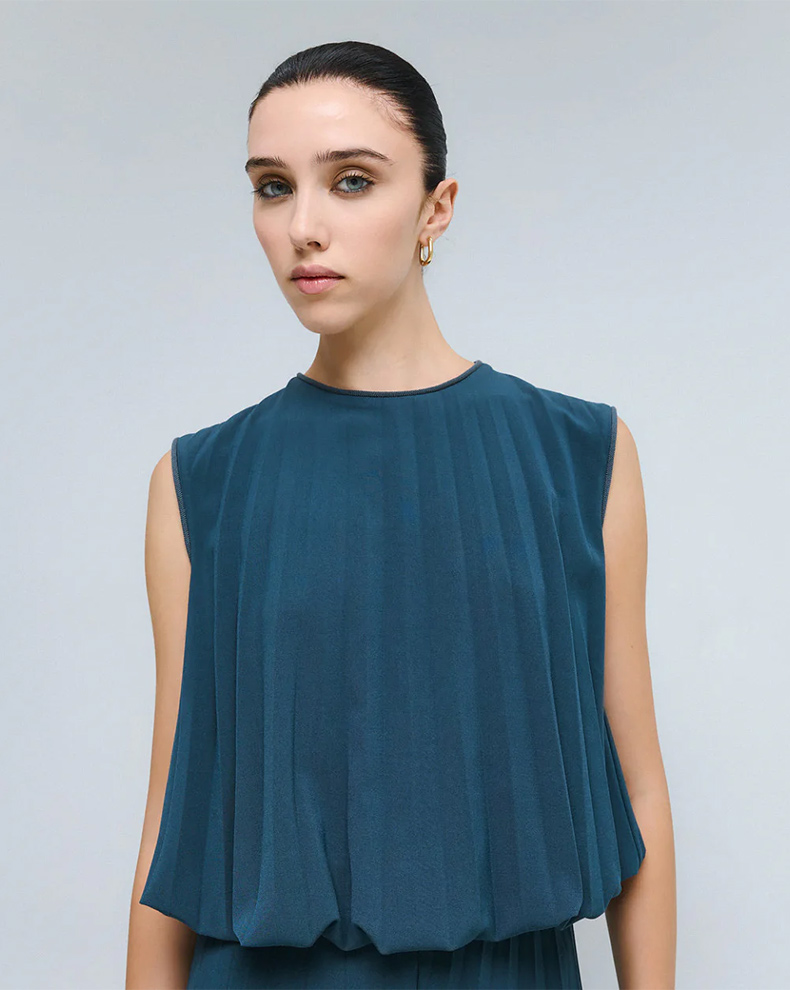 Short pleated top - Access Fashion