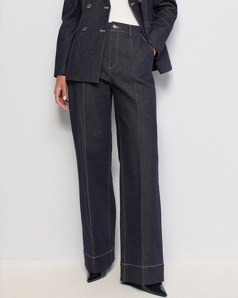 Straight Leg Chino In Raw Denim - Salsa Jeans