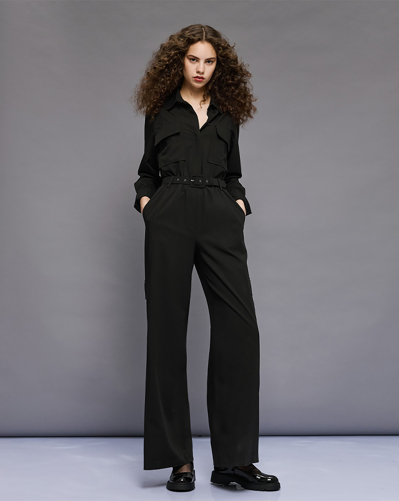 CARGO JUMPSUIT WITH BELT