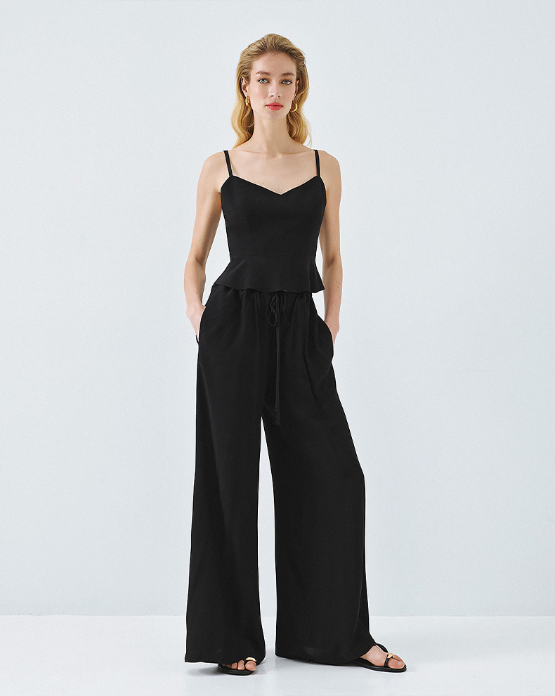 Top With Straps And Ruffles - Access Fashion