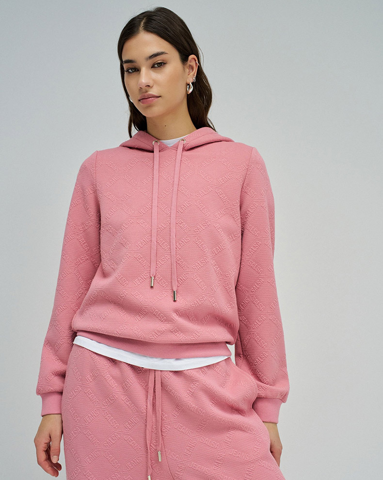 HOODIE WITH JACQUARD - Salsa Jeans