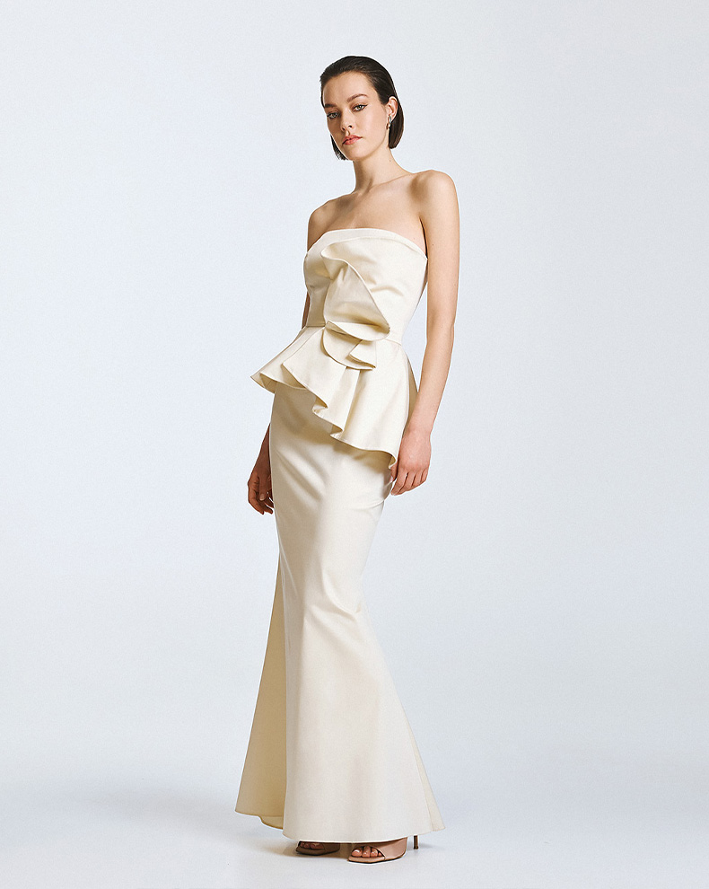 Strapless top with ruffles - Access Fashion