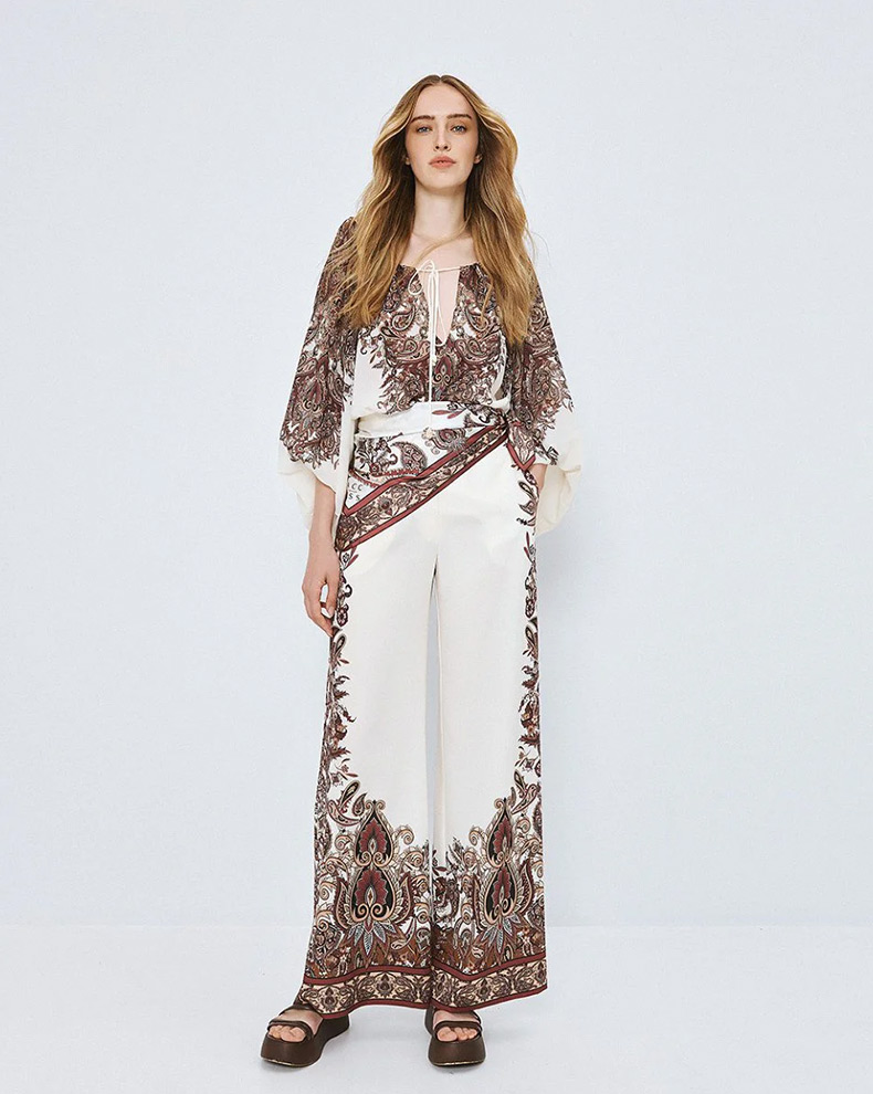 Printed wide leg pants - Access Fashion