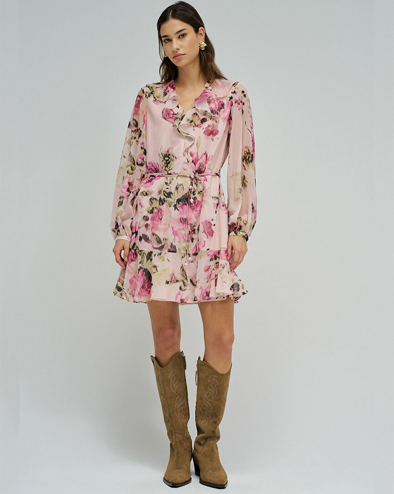 DRESS WITH FLORAL PATTERN - Salsa Jeans