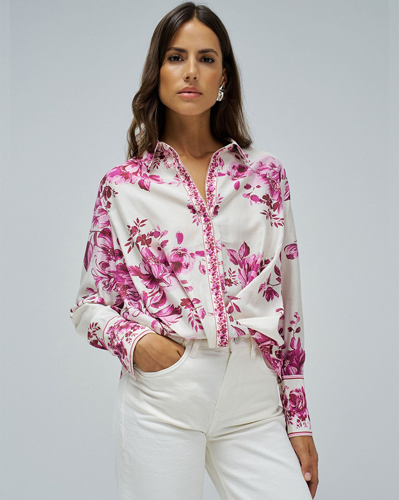SATIN WRAP BLOUSE