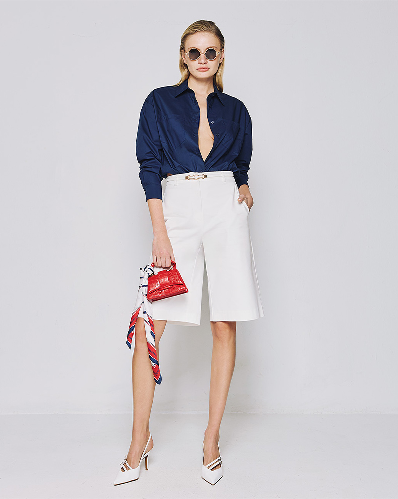 HIGH WAISTED BERMUDA SHORTS