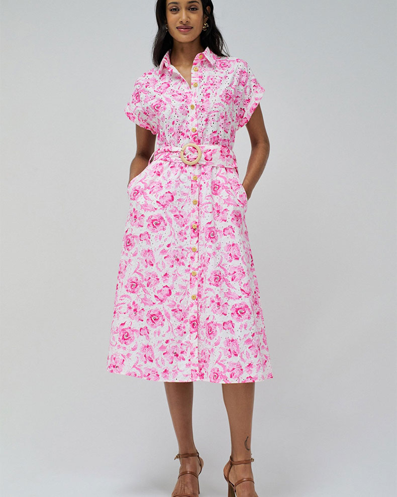 PRINTED EMBROIDERED ENGLISH DRESS