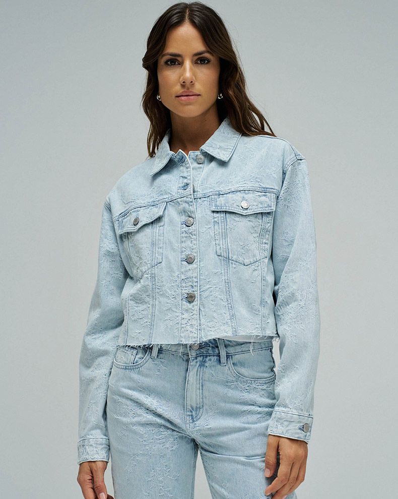 DENIM JACKET WITH JACQUARD - Salsa Jeans