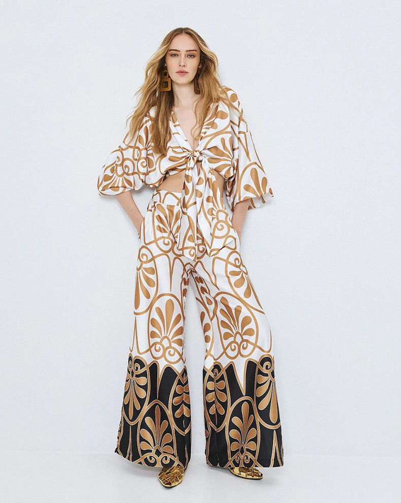 Printed Tie Dye Blouse - Access Fashion