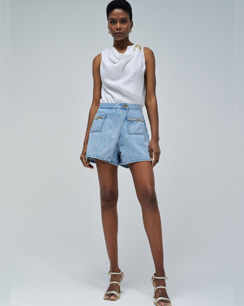 SKORT W FRONT POCKET