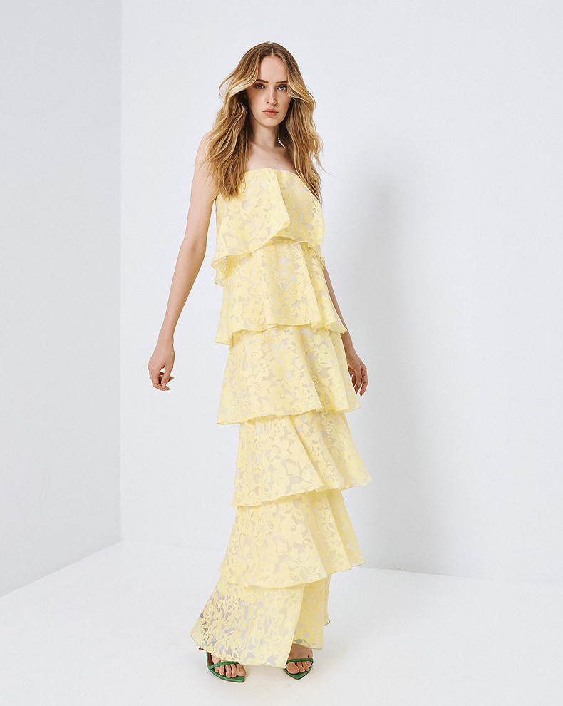 Maxi Dress With Ruffles - Access fashion