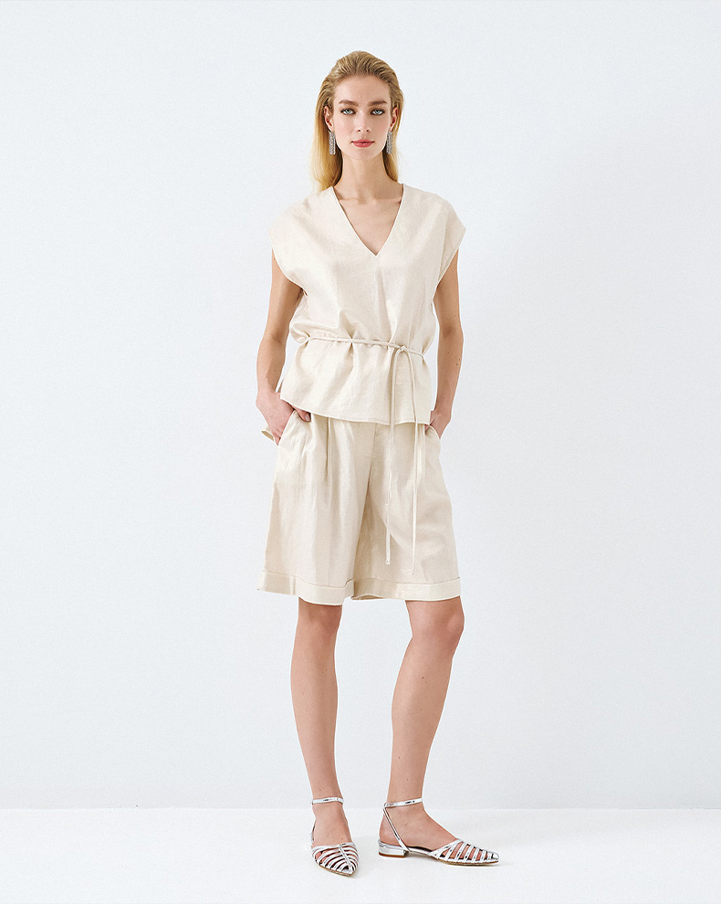 Bermuda Short With Pleats - Access Fashion