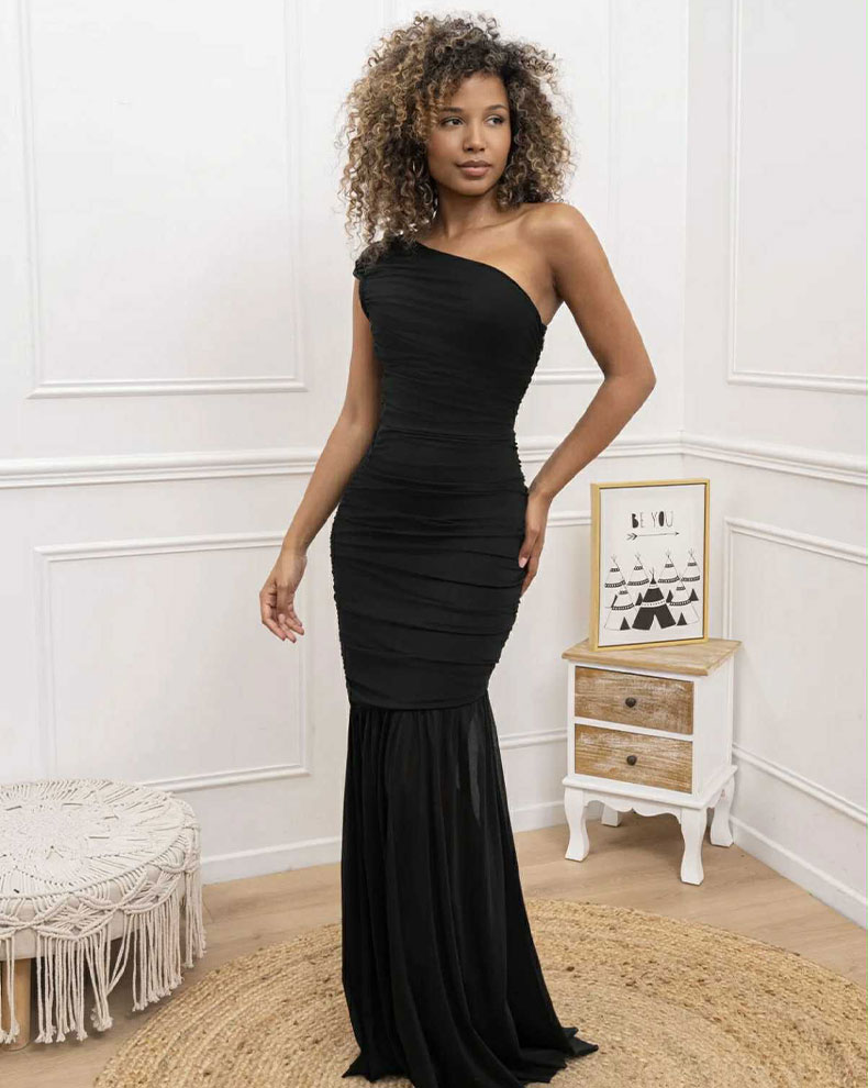 ROBE BLACK LONG