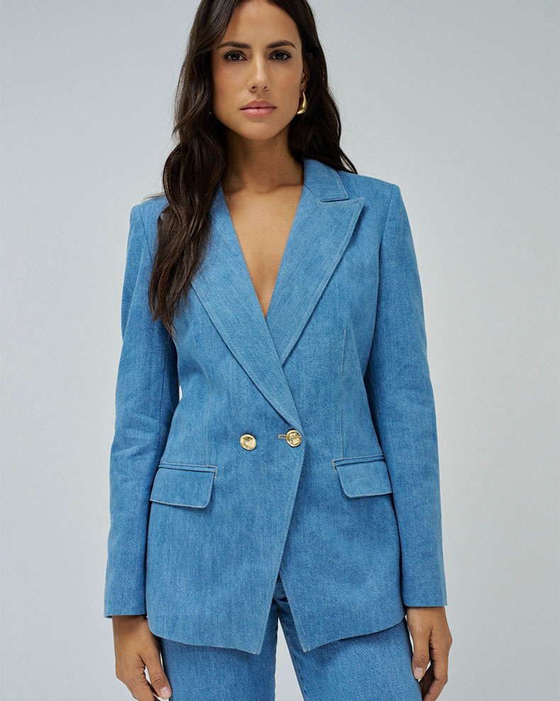 BLAZER DENIM LIGHT WASH
