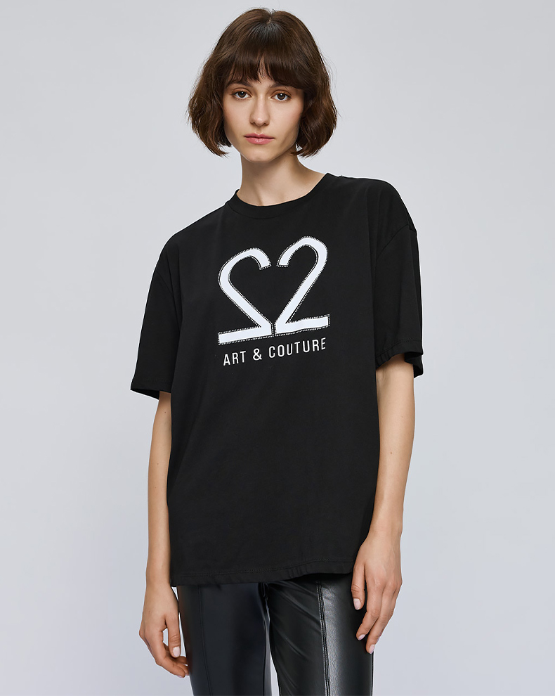 Μπλούζα μακό art & couture BLACK ML