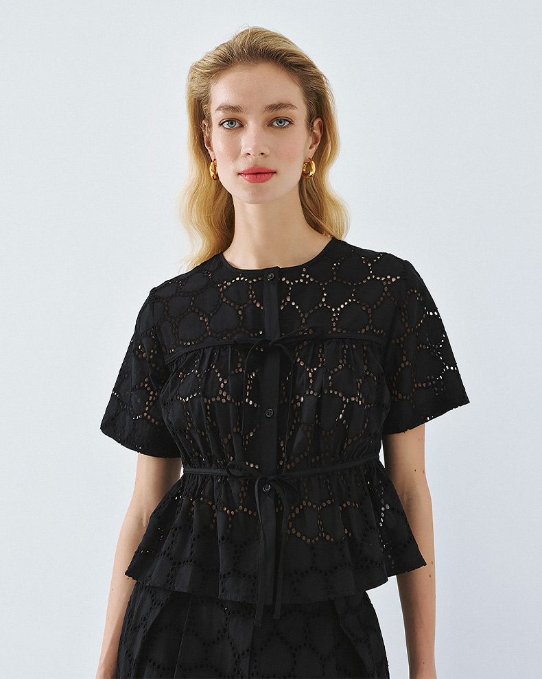 Short Sleeved Embroidered Shir - Access Fashion