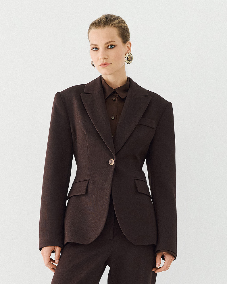 Fitted Blazer With Lurex Details - Access Fashion