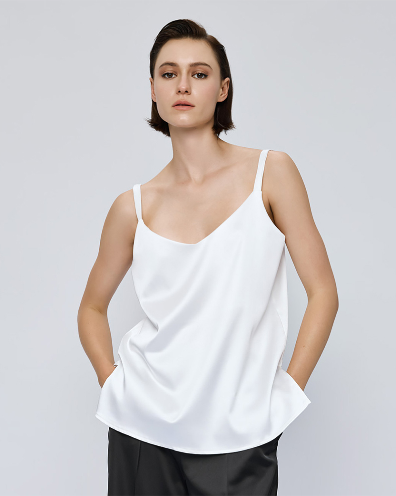 SATIN TOP WITH STRAPS