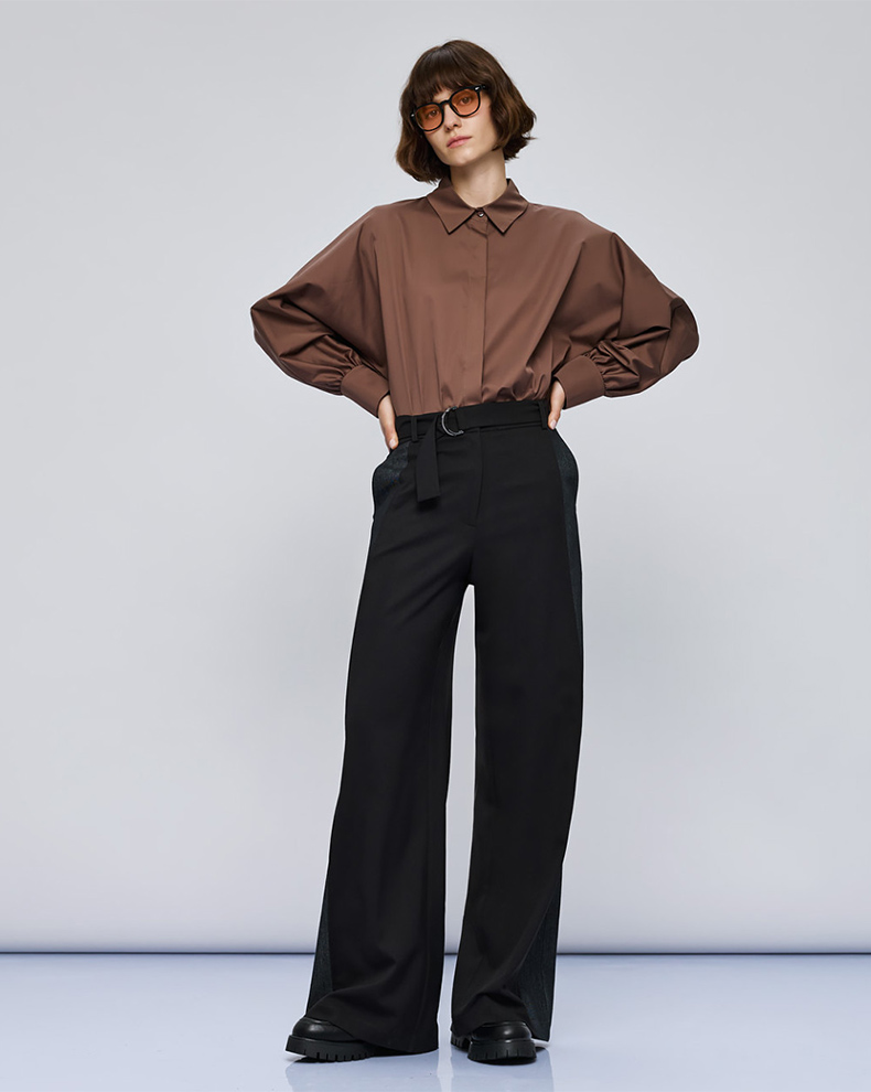 PANTS WITH DENIM DETAILS