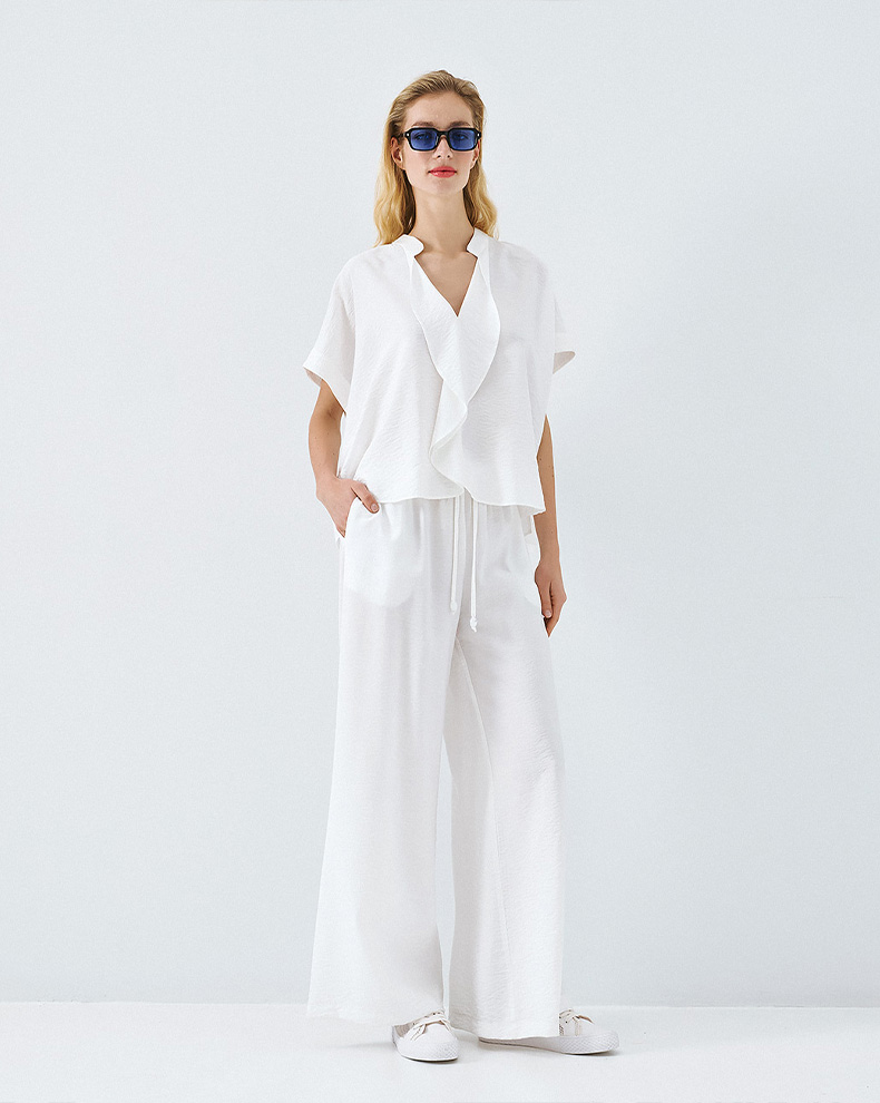 Blouse With Wrinkled Look - Access Fashion