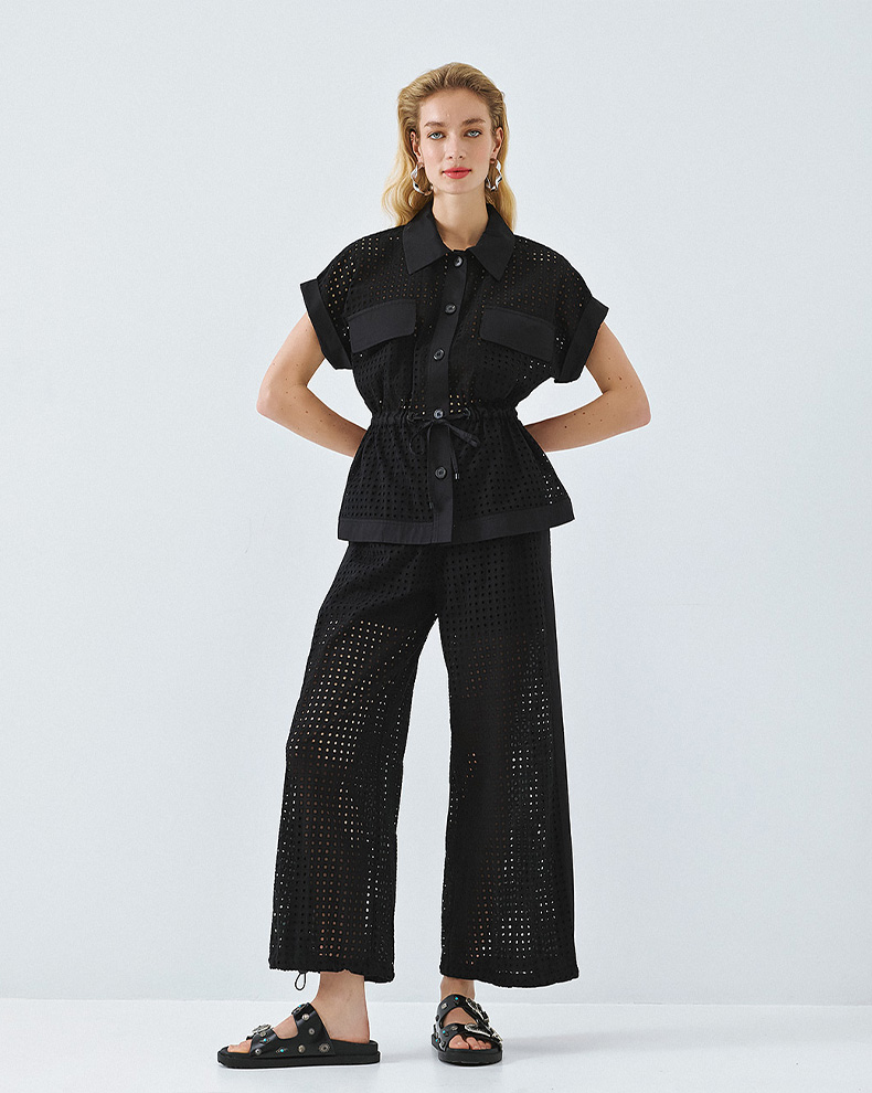 Perforated Shirt With Laces - Access Fashion