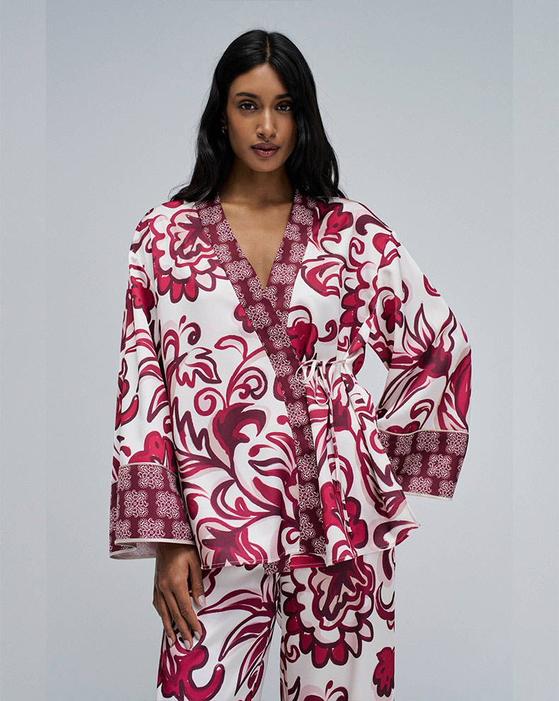 FLORAL PRINT KIMONO - Salsa Jeans