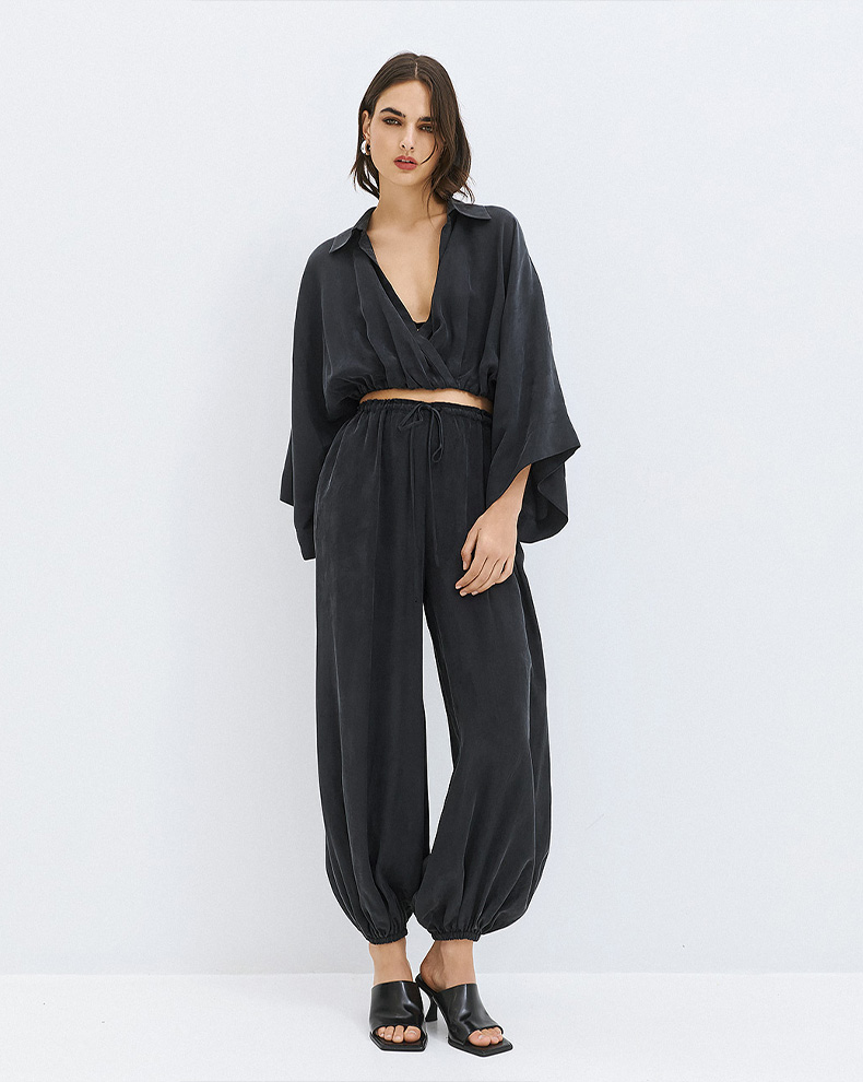 Trousers With Elastic At The Hem - Access Fashion