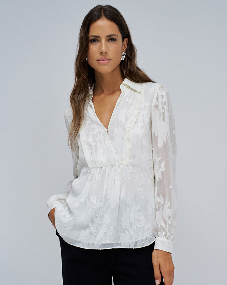 FLORAL JACQUARD BLOUSE - Salsa Jeans