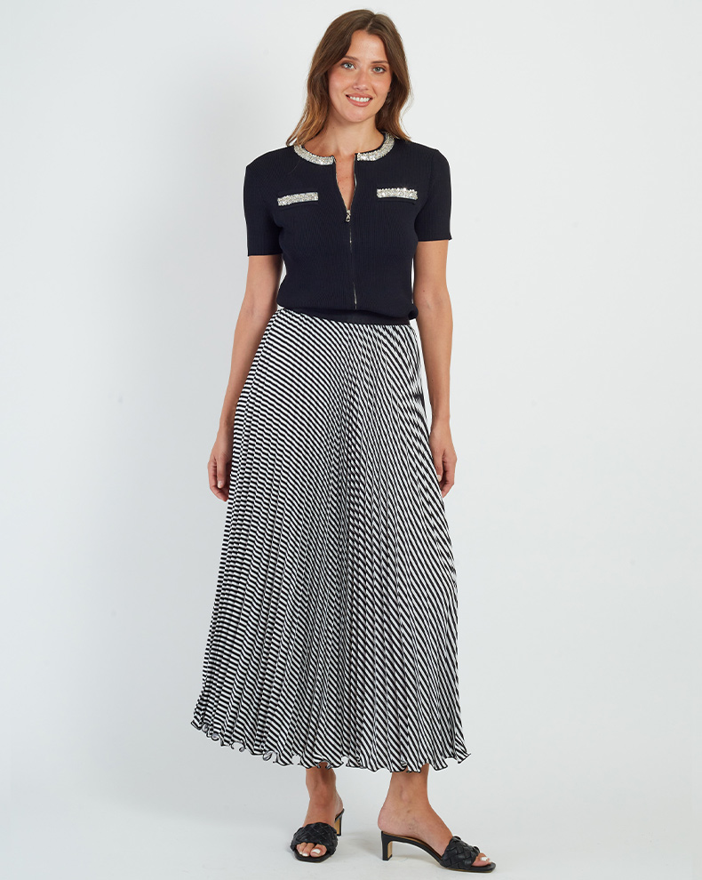 Pleated Maxi Skirt - Rene Derhy